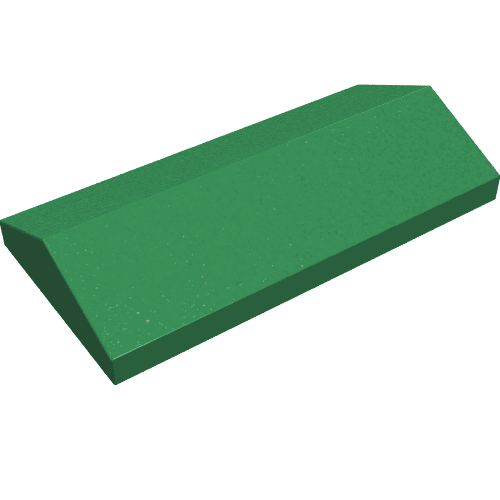 Brick Sloped 33° 2 x 4 Double em Verde