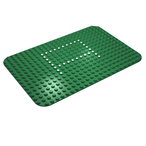 Baseplate 16 x 24 with Rounded Corners and Set 344 Dots Print