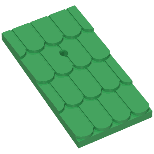 Fabuland, Roof Slope with Chimney Hole em Verde