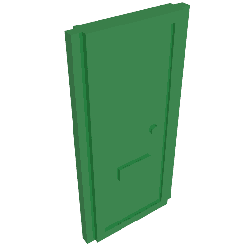Door for Slotted Bricks em Verde
