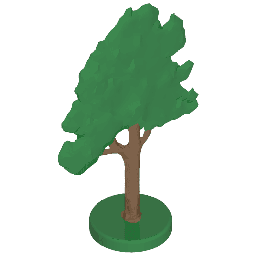 Plant, Tree Flat Horse Chestnut with Solid Base