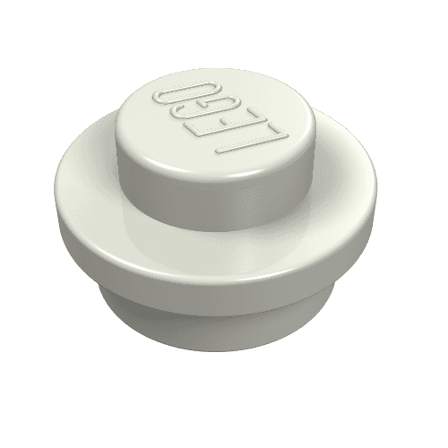 Plate Round 1 x 1 with Solid Stud em Brilha no escuro opaco