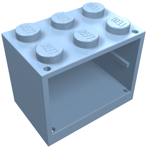 Cupboard 2 x 3 x 2 with Solid Studs em Azul vivo claro