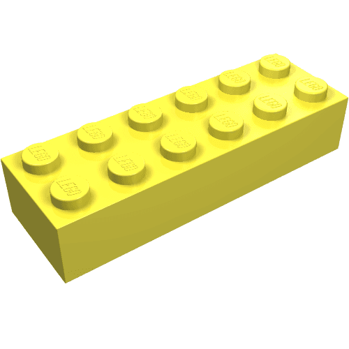 Brick 2 x 6 em Amarelo vivo claro