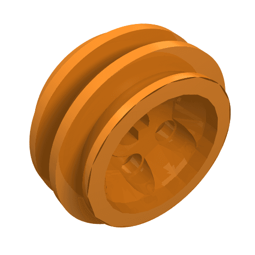 Wheel Rim 24 x 14 VR with Center Axle Hole em Laranja