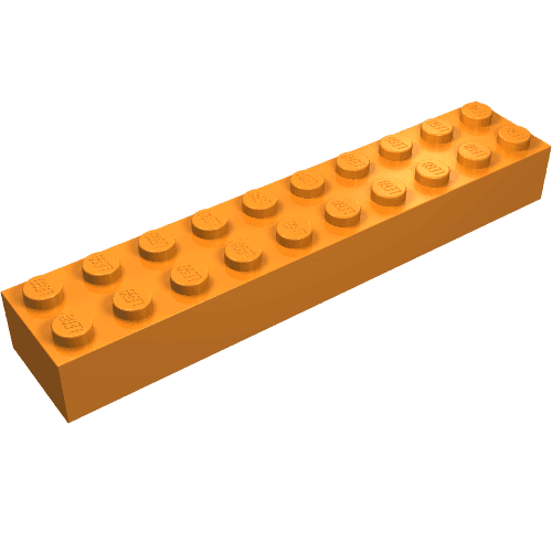 Brick 2 x 10 em Laranja