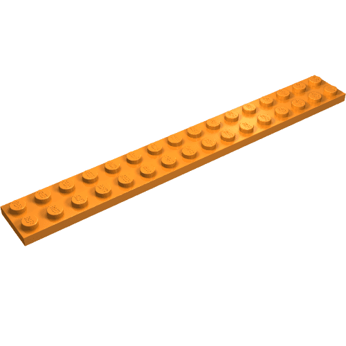 Plate 2 x 16 em Laranja