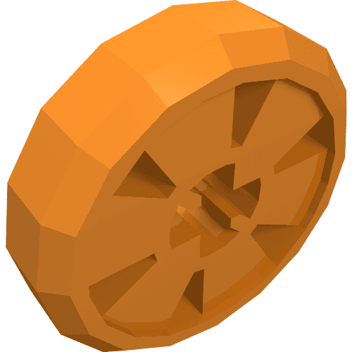 Wheel Hockey Puck, Small em Laranja