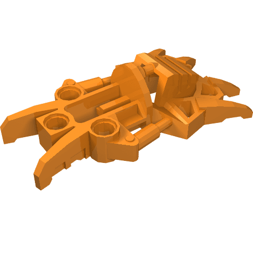 Large Figure Foot, Claws, Toa Inika em Laranja