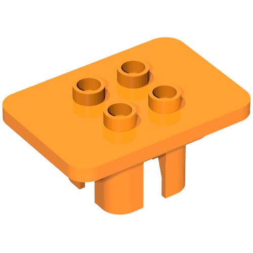 Duplo Table 3 x 4 x 1 1/2 with 4 Top Studs em Laranja