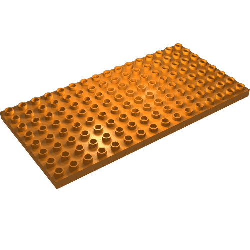 Duplo Plate 8 x 16 em Laranja