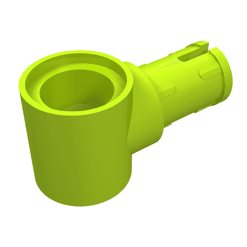 Technic Pin Connector Hub with 1 Pin with Friction Ridges Lengthwise em Verde-limão