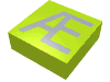 Tile 1 x 1 with Letter Æ Print em Verde-limão