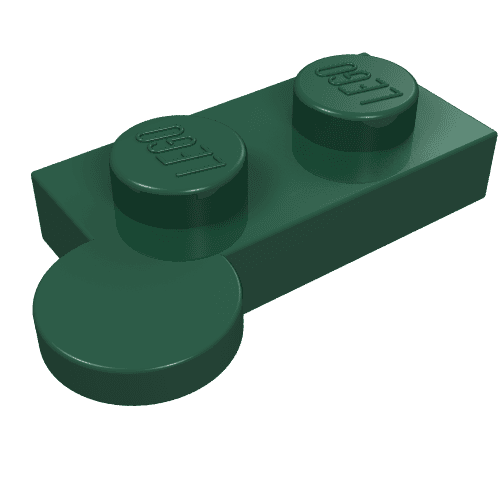 Hinge Plate 1 x 4 Swivel Top [Solid Pin] em Verde escuro