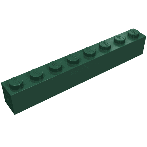 Brick 1 x 8 em Verde escuro