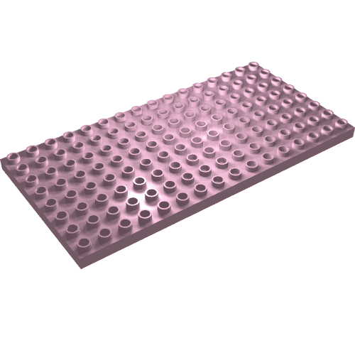 Duplo Plate 8 x 16 em Rosa vivo