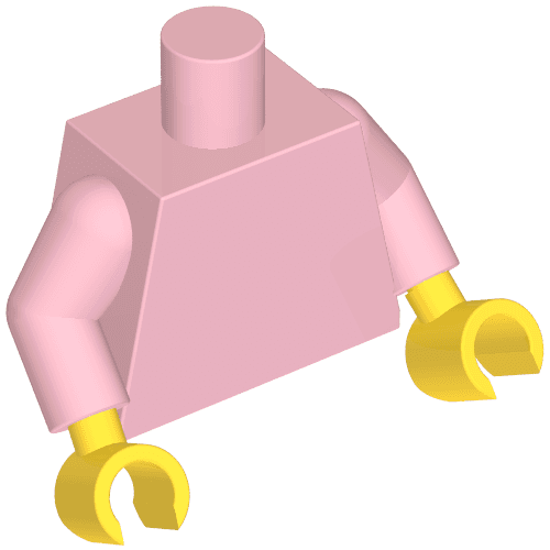 Torso, Bright Pink Arms, Yellow Hands [Plain]