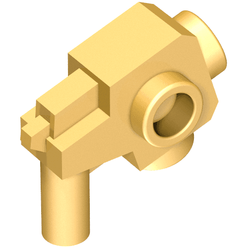 Weapon Gun / Blaster with Studs on Side em Dourado perolado