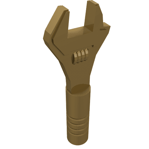 Tool Wrench / Spanner Adjustable em Dourado perolado