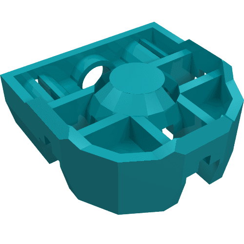 Technic Pin Connector Block 3 x 3 x 1 em Turquesa escuro
