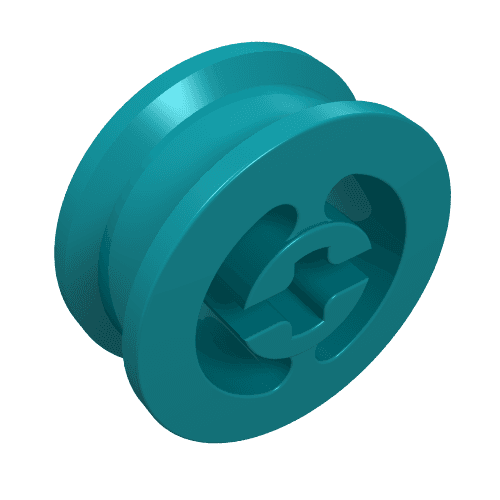 Wheel with Split Axle hole em Turquesa escuro