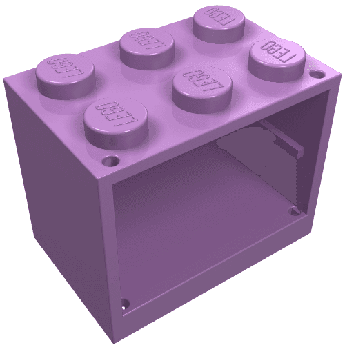 Cupboard 2 x 3 x 2 with Solid Studs em Lavanda médio