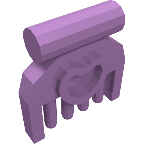 Equipment Animal Grooming Kit Comb, Small with Heart em Lavanda médio