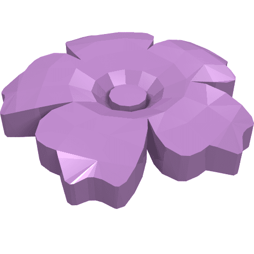 Headwear Accessory Flower with Serrated Petals and Pin em Lavanda médio