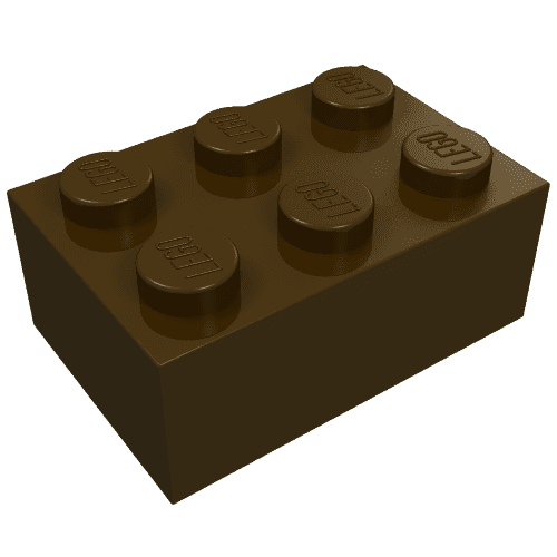 Brick 2 x 3 em Marrom escuro