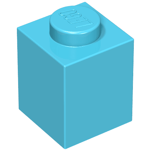 Brick 1 x 1 em Azul Maersk