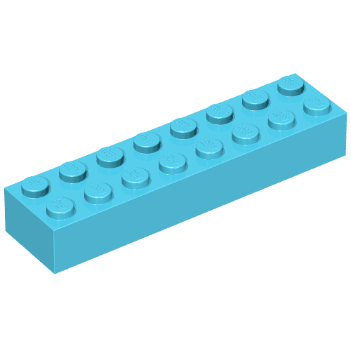 Brick 2 x 8 em Azul Maersk