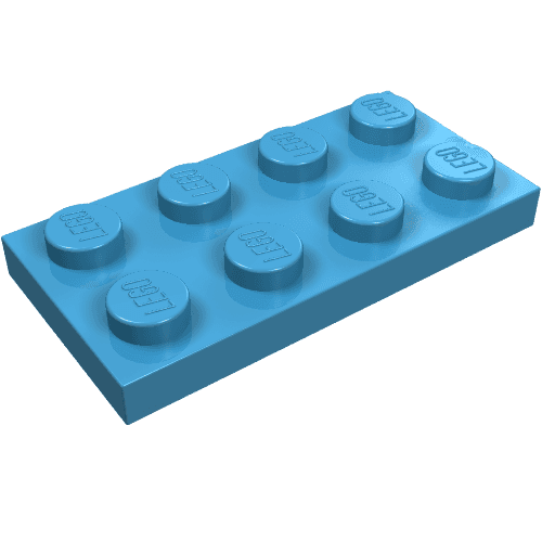 Plate 2 x 4 em Azul Maersk