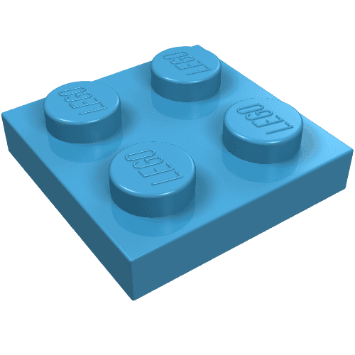 Plate 2 x 2 em Azul Maersk