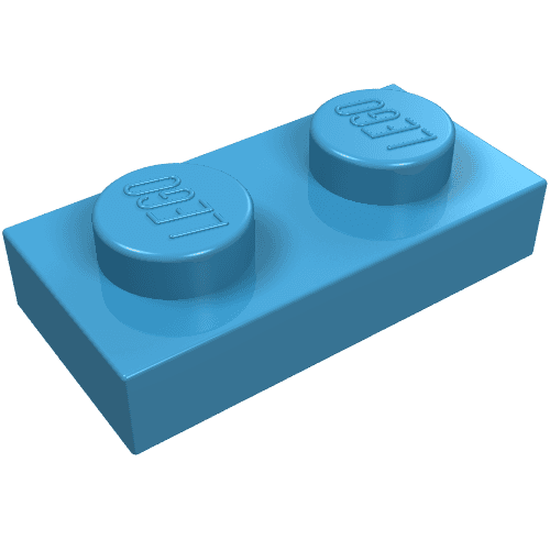 Plate 1 x 2 em Azul Maersk