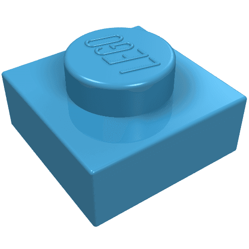 Plate 1 x 1 em Azul Maersk