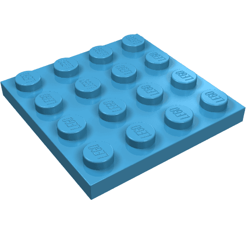 Plate 4 x 4 em Azul Maersk