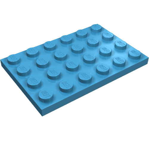Plate 4 x 6 em Azul Maersk