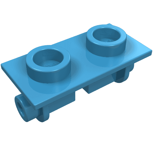 Hinge Brick 1 x 2 Top Plate Thin em Azul Maersk
