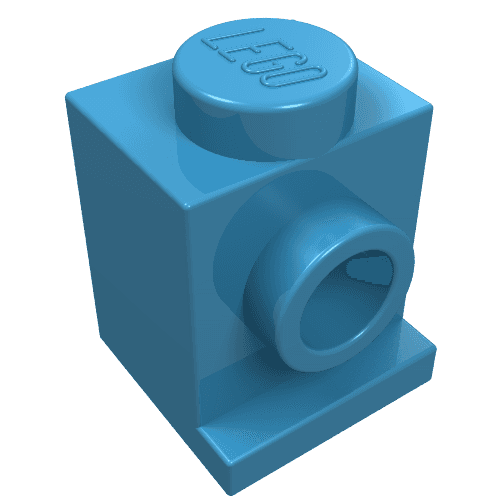 Brick Special 1 x 1 with Headlight em Azul Maersk