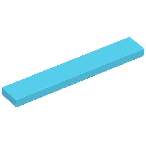 Tile 1 x 6 with Groove em Azul Maersk