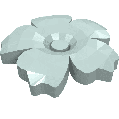 Headwear Accessory Flower with Serrated Petals and Pin em Água-marinha claro