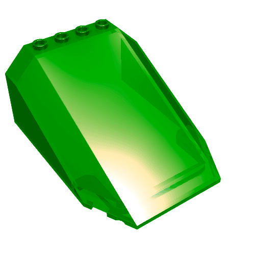 Windscreen 8 x 6 x 3 Wedge em Verde translúcido