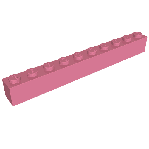 Brick 1 x 10 em Rosa médio escuro