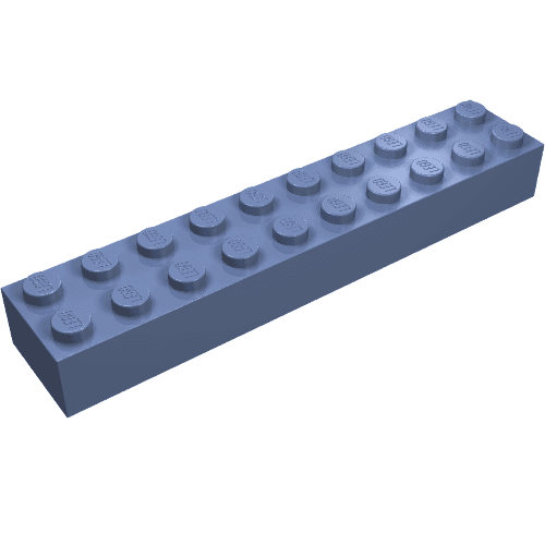 Brick 2 x 10 em Azul areia
