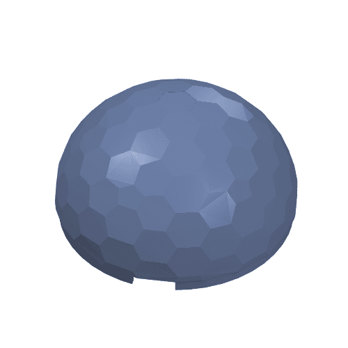Dome Hemisphere 4 x 4 Multifaceted em Azul areia