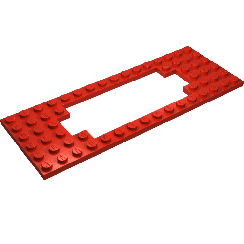Plate Special 6 x 16 with Motor Opening Wide em Vermelho