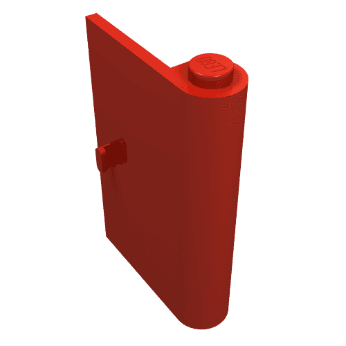 Door 1 x 3 x 4 Right em Vermelho