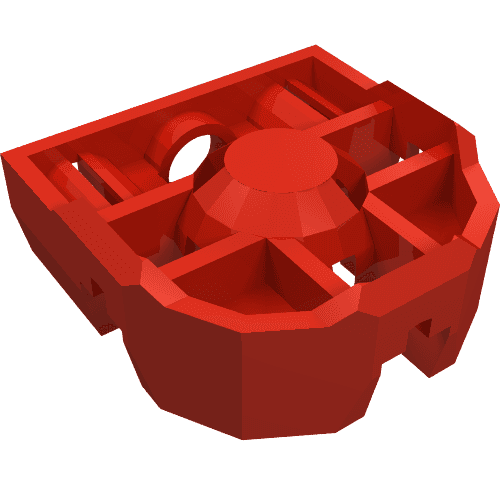 Technic Pin Connector Block 3 x 3 x 1 em Vermelho