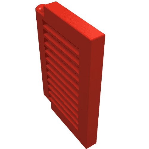 Window 1 x 2 x 2 Shutter em Vermelho