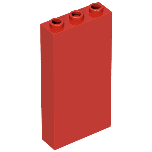 Brick 1 x 3 x 5 without Side Supports em Vermelho